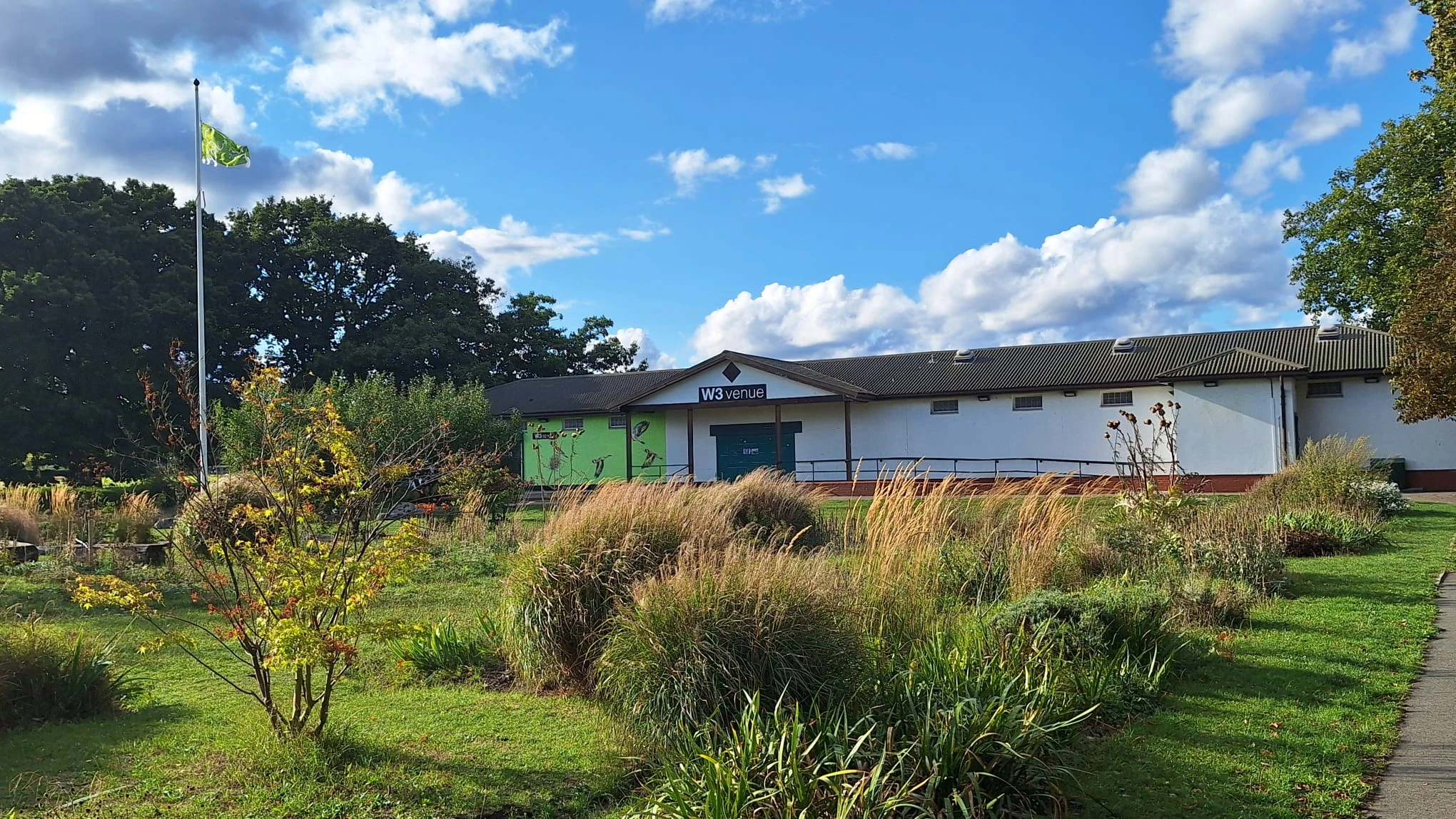 Families enjoying the greenery at North Acton Pavilion